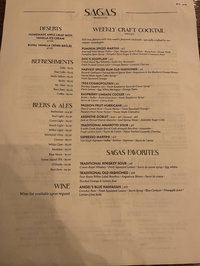 Sagas Menu 6
